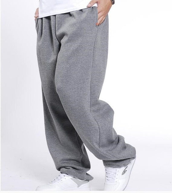 Oversized Grey And Black Mens Loose Track Pants Men With Wide Leg And  Sweatpants Streetwear Joggers In Sizes M 2XL From Happyjany, $21.87